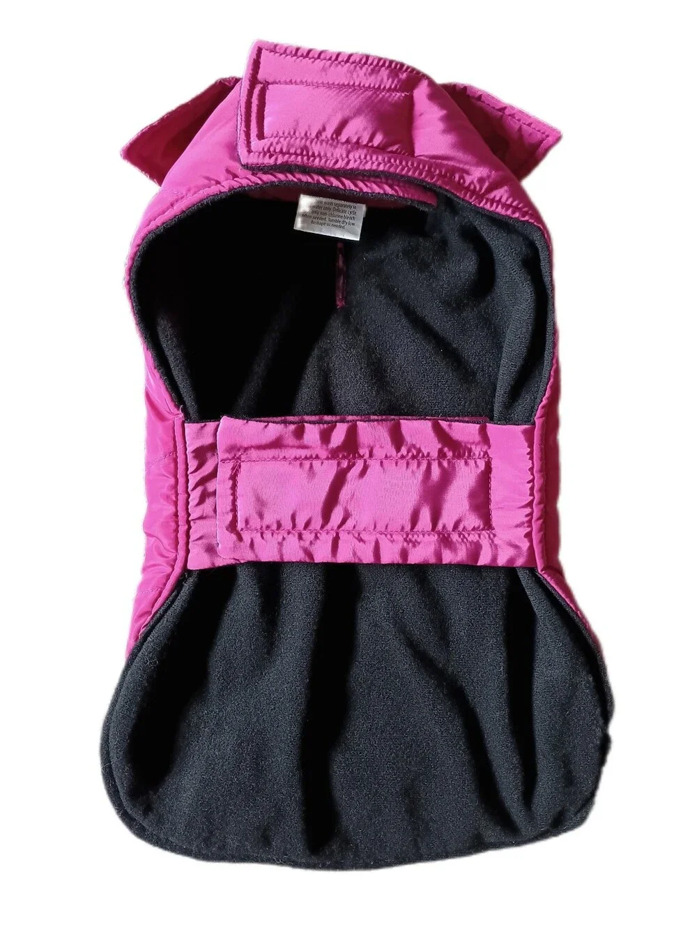 🩷 Bailey & Bella Dog Puffer Vest Pink Black Fleece Medium Jacket Quilted